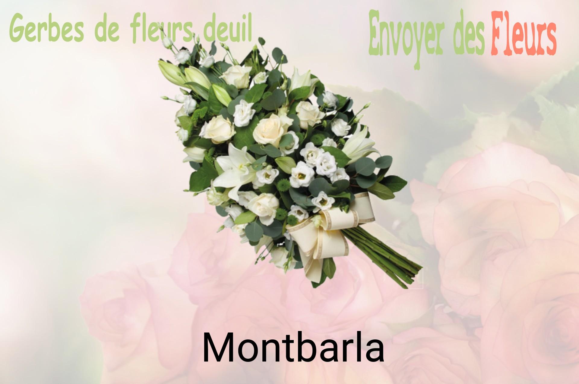 Gerbe de fleurs de deuil livrée à Montbarla